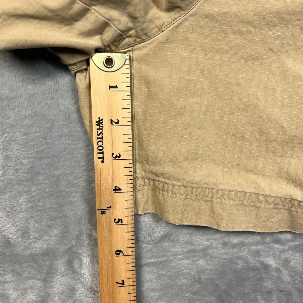 Lauren Ralph Lauren Khaki Cargo Shorts Women 16W Tan‎ Ripstop Cotton Cinch Waist
